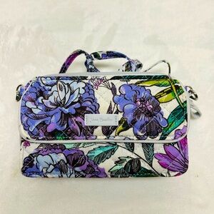 Vera Bradley Lavender Meadow Iconic RFID Hipster 3 in 1 Crossbody Wallet